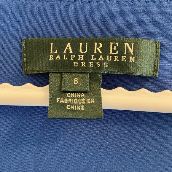 LIKE NEW Ralph Lauren Wrap Royal Blue Dress - Picture 3 of 3